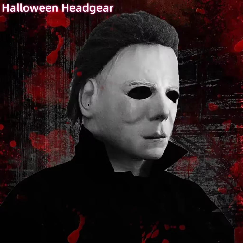 Halloween Cosplay Michael Myers Party Masks for Latex Full Head Scary Horror Murderer for Adult Halloween Stage Performance Mask