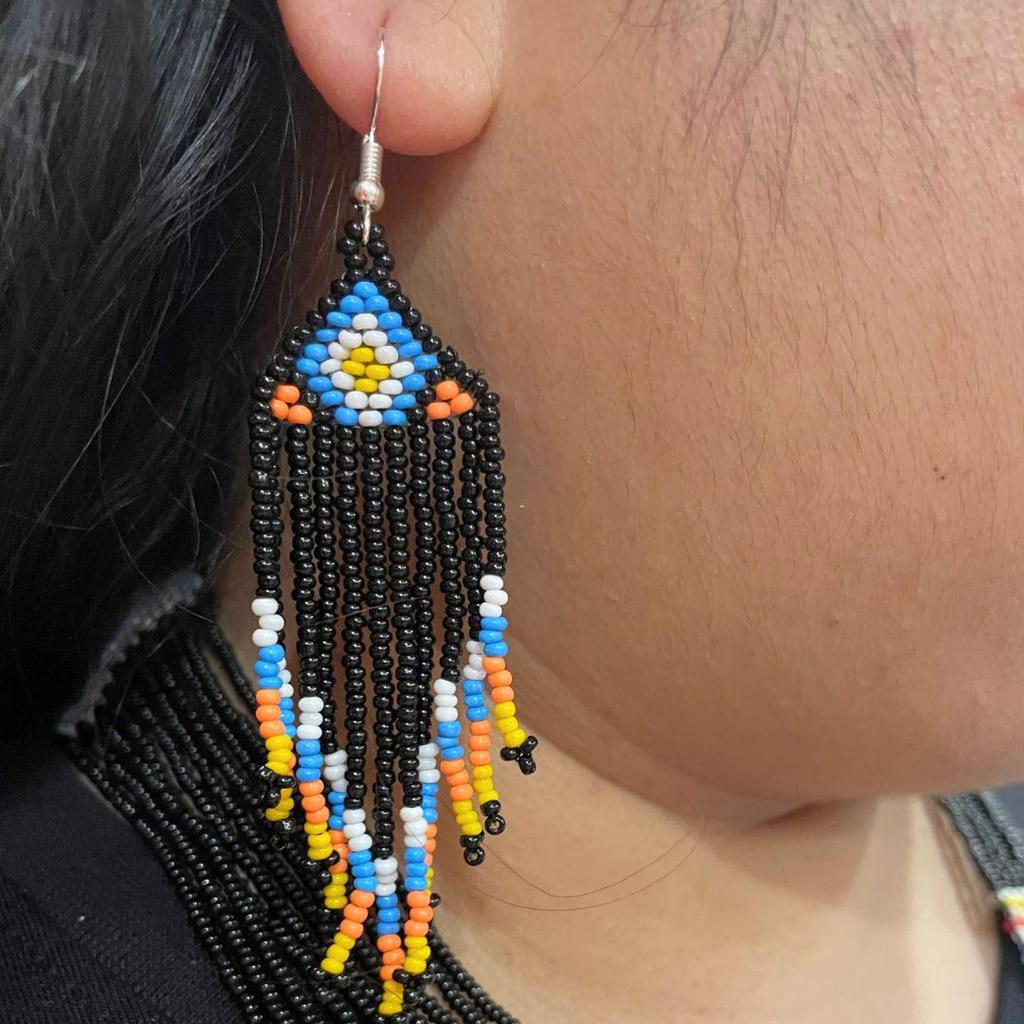 Boho Black Seed Bead Necklace