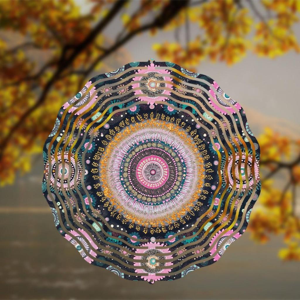 1pc 10-Inch Hanging Wind Chime, Dynamic Design Art Wind Chime with 360° Rotating Hook, Spring And Summer Decoration for Balcony And Patio