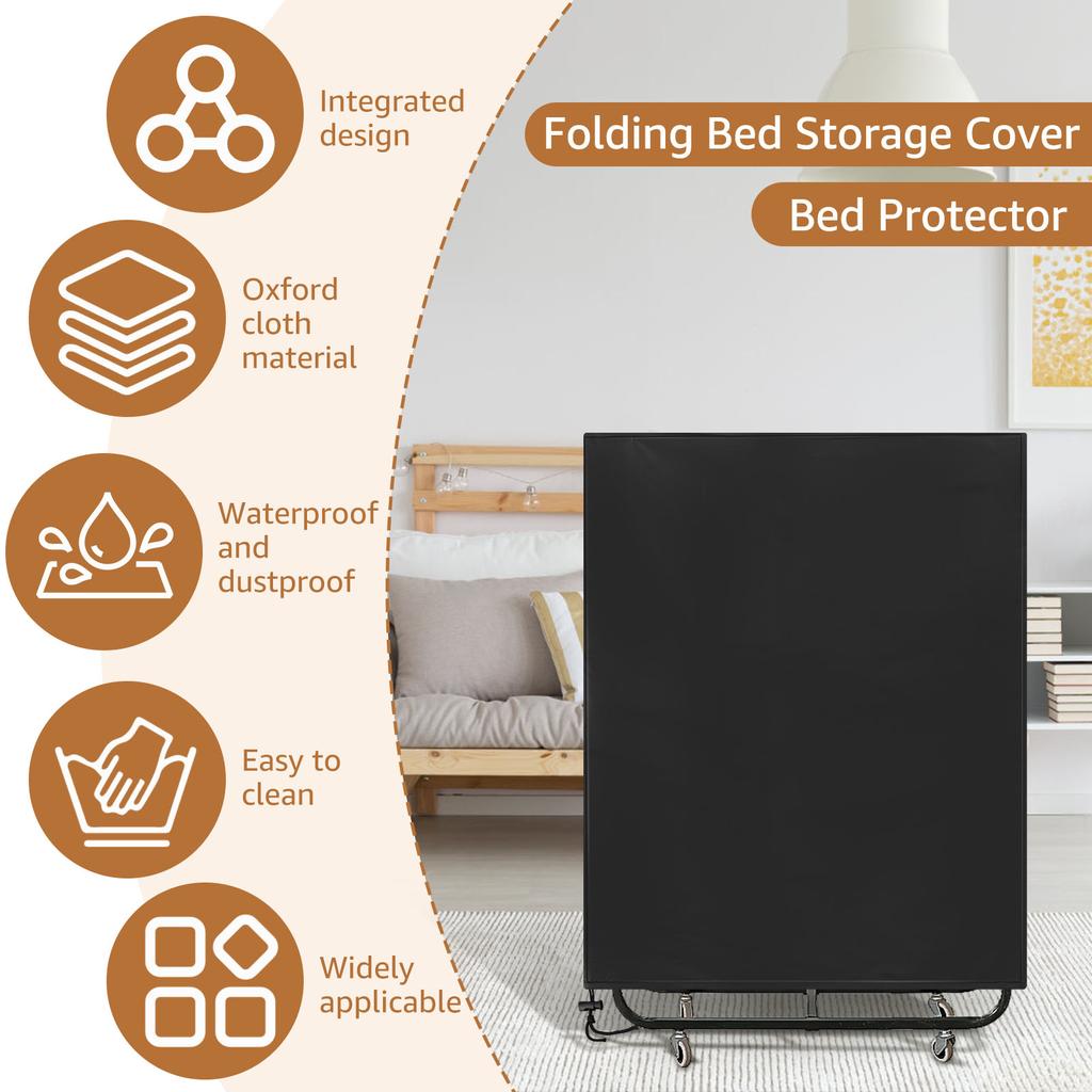 Folding Reclining Chair Cover Waterproof Portable Folding Bed Storage Bag Dust  Anti-UV Sun Garden Reclining Chairs Covers