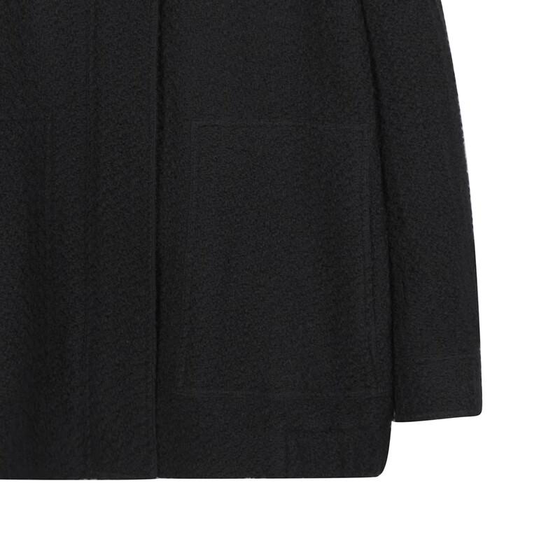 LESS 2024 Winter Lamb Wool Blend Loose Long Sleeve Woolen Jacket