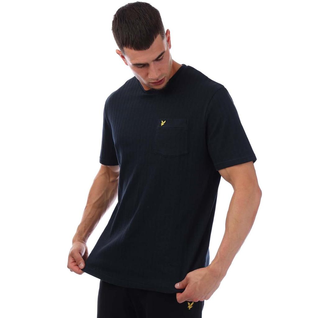 Lyle & Scott Mens Stripe Textured T-Shirt