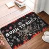 Rockabilly Rock Biker Motorcycle Skull Doormat Mat Anti-Slip  Bath Kitchen Bedroom Rug Carpet 40*60cm