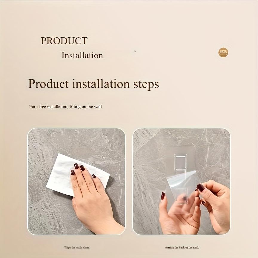 1pc Double Layer Bathroom Tissue Holder, Wall Mounted Plastic Tissue Box with Drawer, Strong Waterproof, No Drilling Required, Rectangle Shape