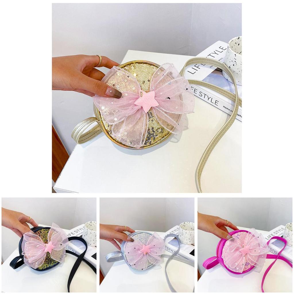 Childrens Cartoon Butterfly Sequin Shoulder Bag With Zipper Closure For Kids Travel And School