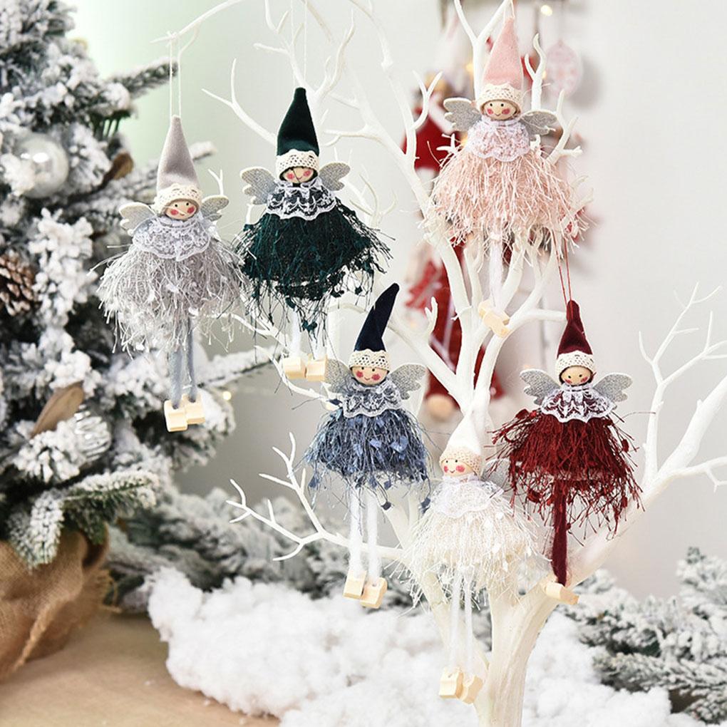 Christmas Angel Dolls Home Adornment Hanging Decor Prop Adorable Festival Pendants Xmas Tree Pendant Holiday Adornments Props