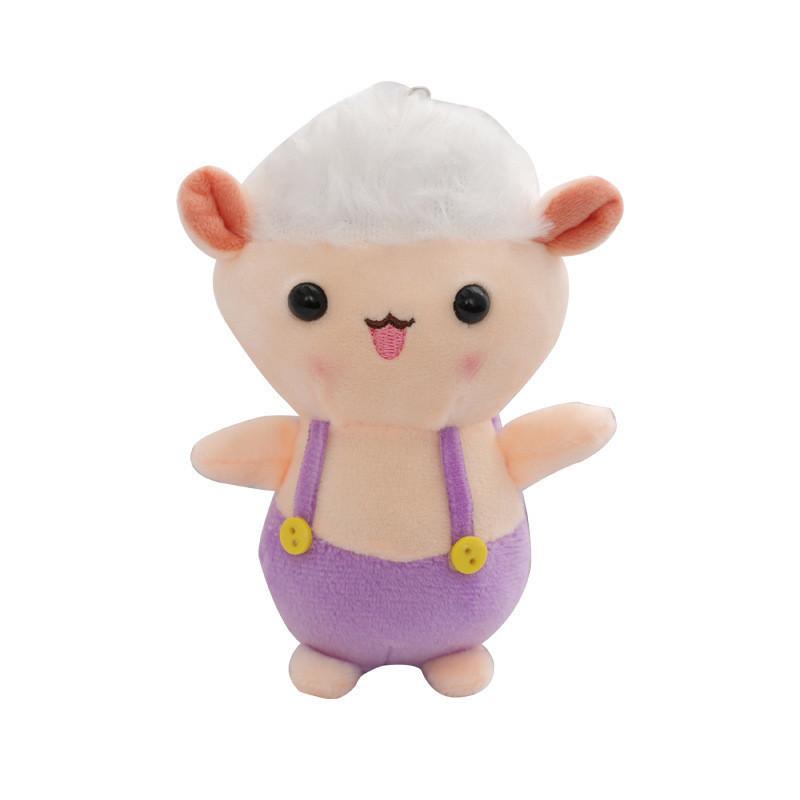Cute Curly Sheep Keychain Plush Toy Colorful And Soft Backpack Accessory