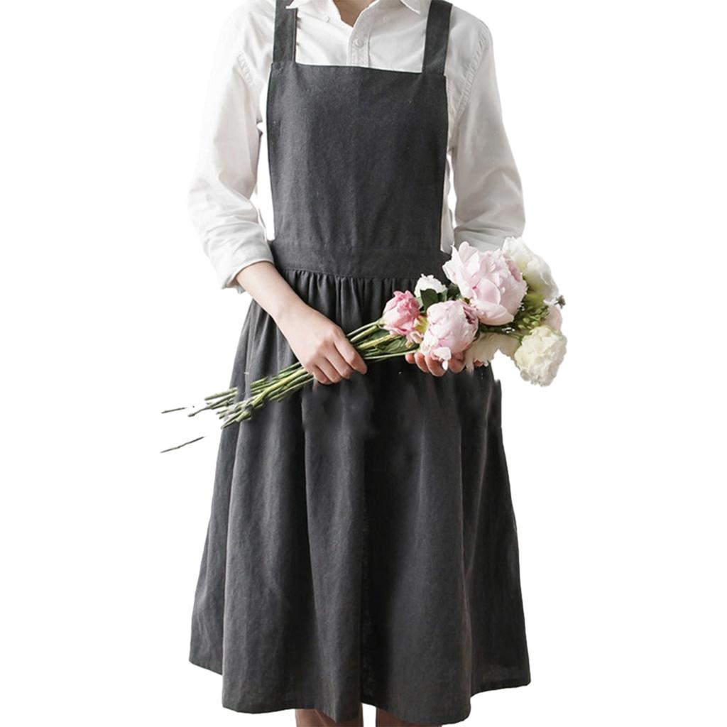 Schürzen aus Baumwollleinen, ausgezeichneter Tragekomfort, für die Küche und das Kochen in der Küche, für Damen