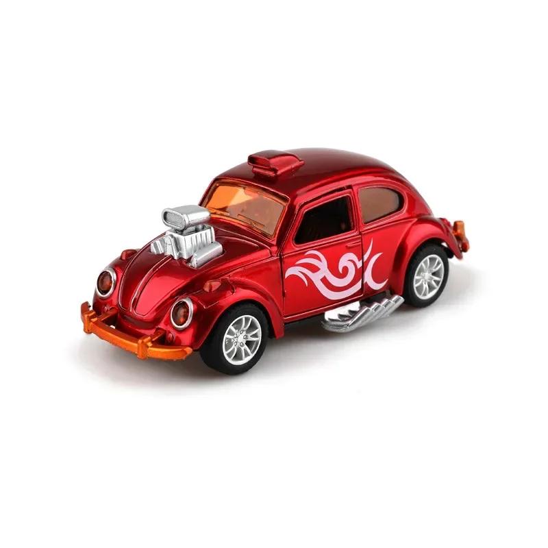 1:36 Legierung Rückzieh-Doppeltür Trägheits-Panzer Klassisches Auto Insektenmodell Cartoon Niedliches Ornament