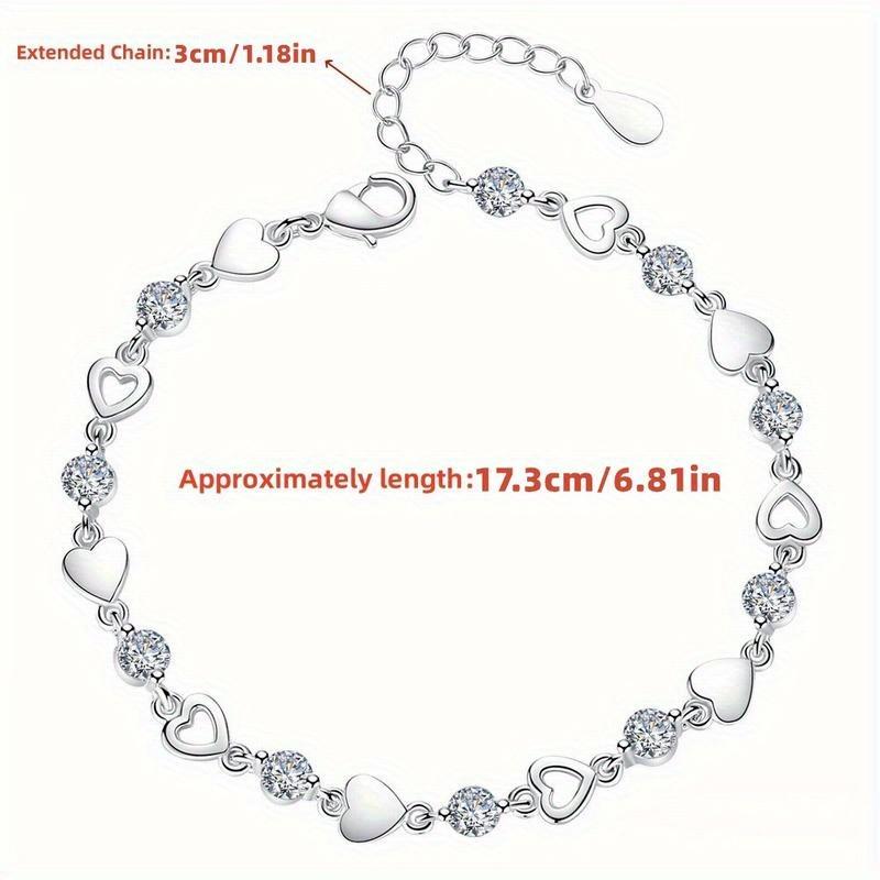 

To My Sister Heart Bracelet Gift, Birthday Christmas Gift From Sisters, Gift Card With Text & Gift Box Packaging United States