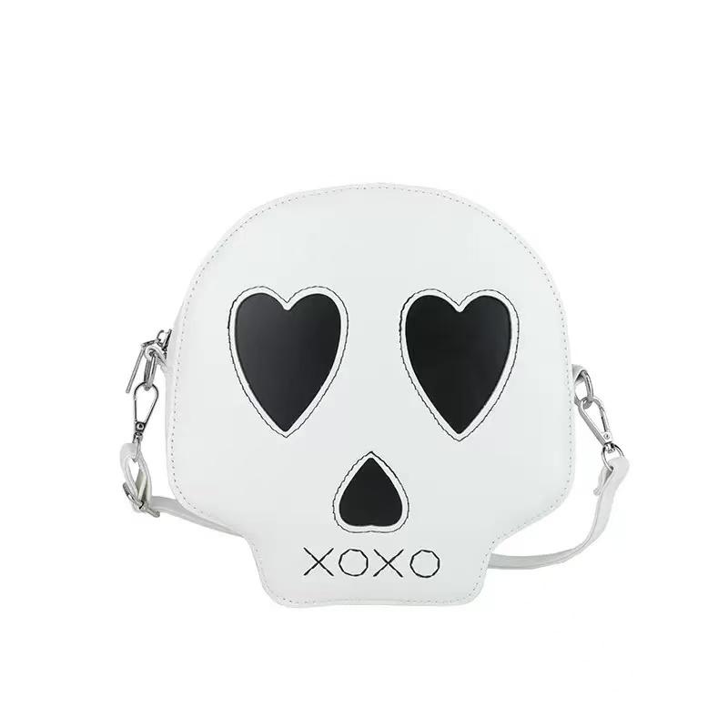 

Halloween Ghost Gothic Shoulder Women Novelty Devil Skull Funny Bag PU Leather Tote Crossbody Bag Ghost Handbags Purse