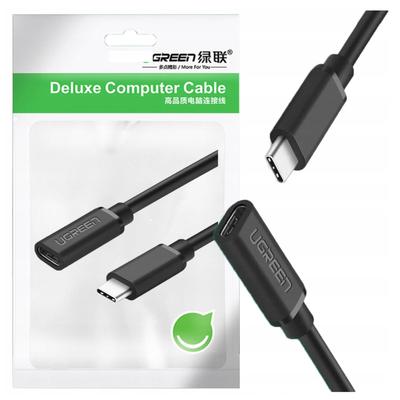 Ugreen Ed008 USB-C 3.1 Extension Cable, 4K, 60W, 0.5M (Black)