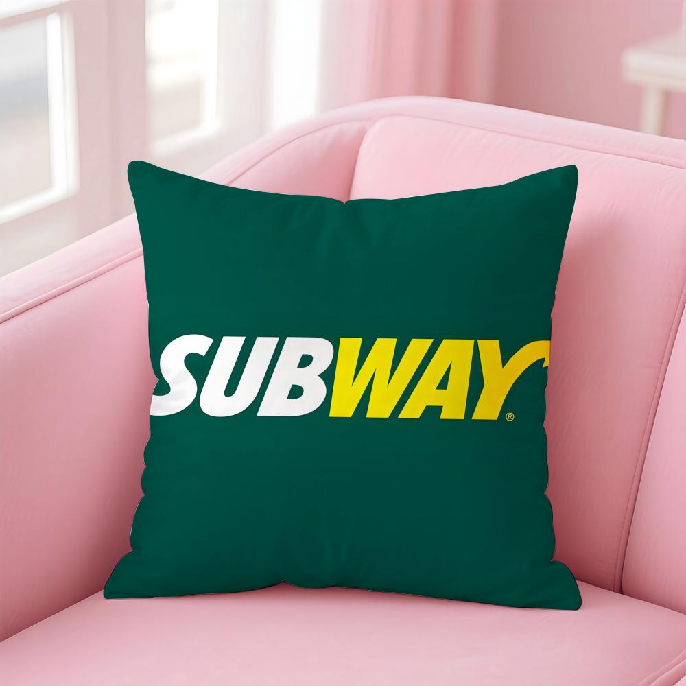 S-Subway Cushion Cover Home & Car Multi-Scene Pillow Cover - Reversible, Soft & Durable for Daily Use