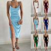 Damen Casual Fashion Sexy Slim Slit Sling Kleid