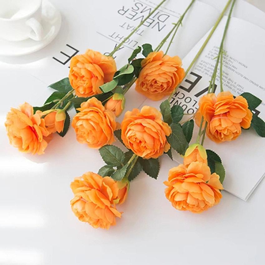 10 Stück Langstielige Künstliche Rosenstrauß Heimdekoration Indoor Kunstblumen DIY Foto Requisite Hochzeit Hochwertige Vasenarrangement