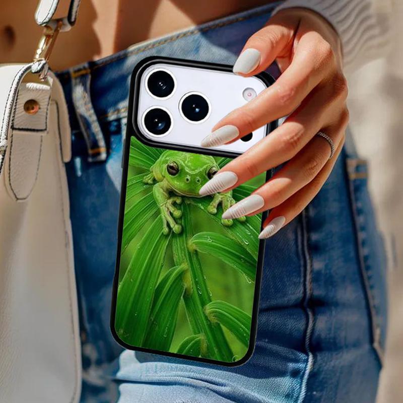 Frog Cute Animals Phone Case For iPhone 17 Air 14 15 13 12 Max Cover For Apple 14 15 16 16e 11 Pro Max Plus Coque
