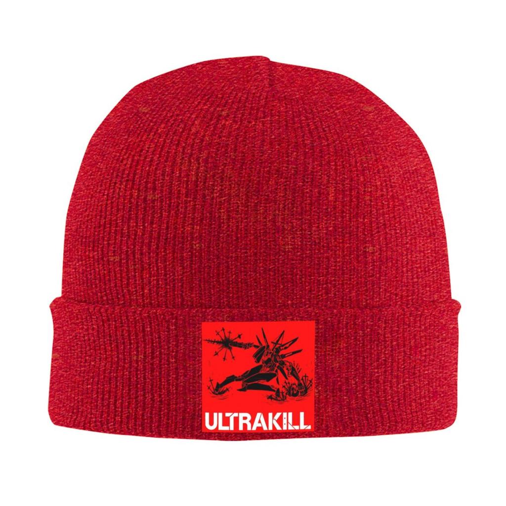 Accessoires de jeu vidéo Ultrakill Bonnet chaud en tricot Bonnet d'hiver Bonnets Skullies Bonnets Hip Hop pour unisexe