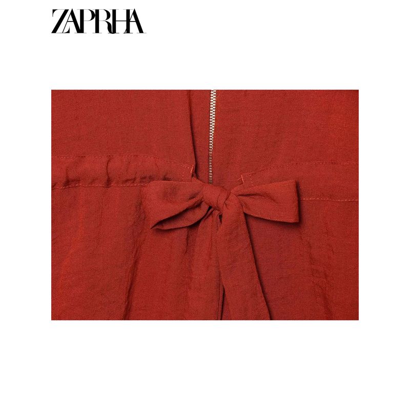 Zaprha 2025 New Arrival Waist-Tight Stylish Travel Hunting Lapel Short Sleeve Casual Shirt for Women 2273741