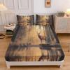 Elk Deer Print Wild Animal Fitted Sheet for Boys Girls Teens, Bed Sheet Set Breathable fitted cover Gift Bed Cover Room Decor