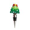 PVC Christmas Wine Stoppers - Green Christmas Tree, Snowman, Candy Cane, Reindeer, Santa Claus, Wreath for Glass Bottles