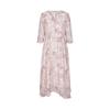 Annacoco Elegant Watercolor Floral Mulberry Silk Dress