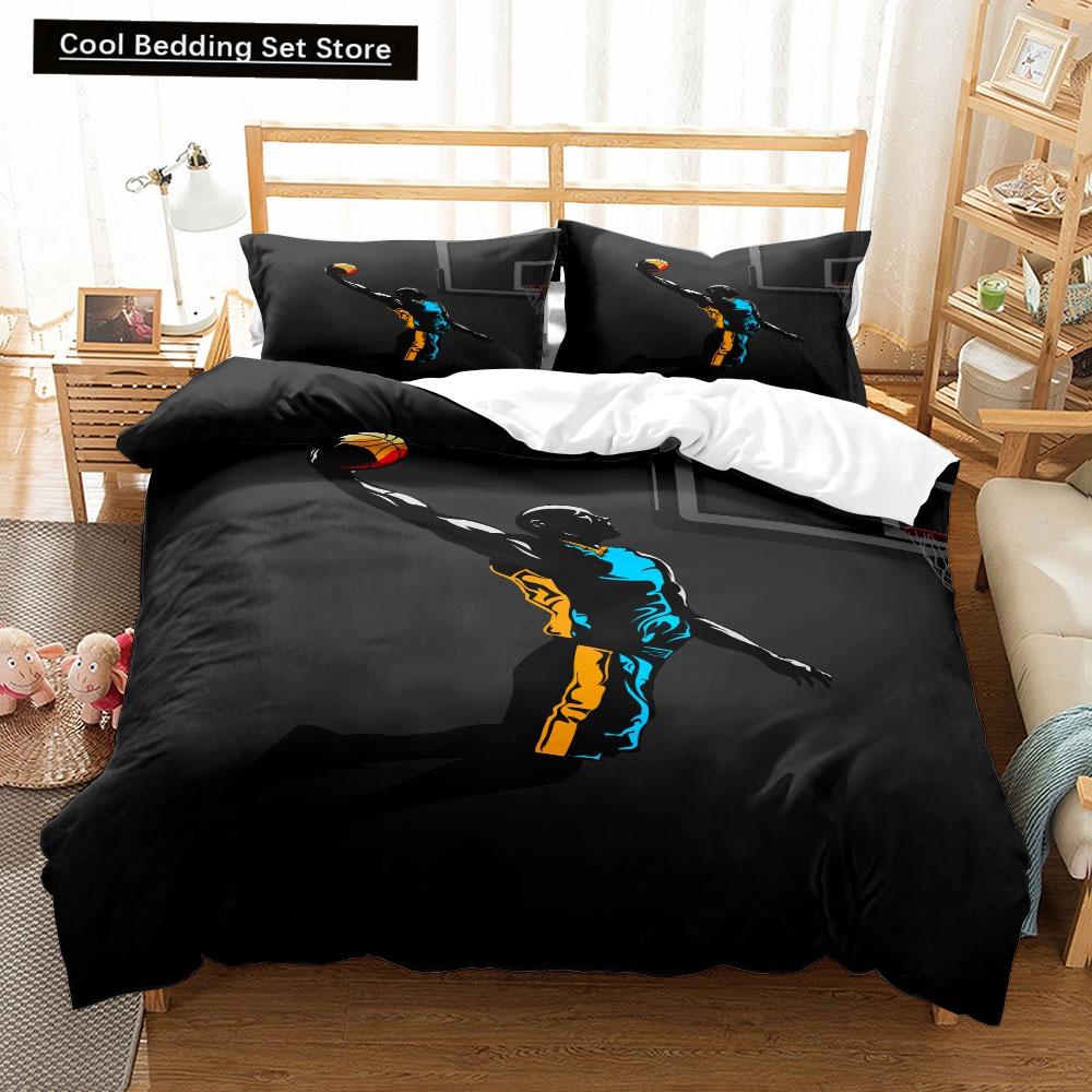 Fantastic 3D Print Basketball Duvet Cover Set Uk Single Double King US Twin Full Queen King Bed Linen Set Home Textiles Bedding