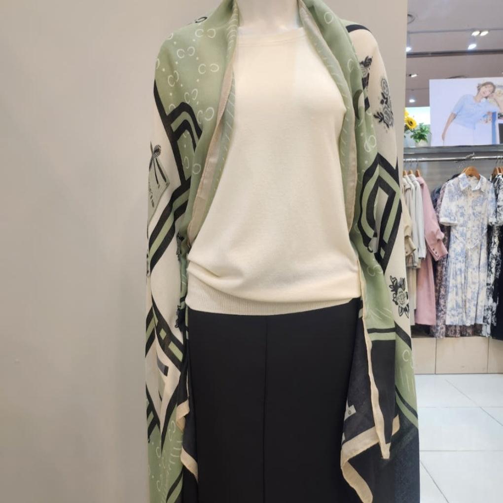 Vestibelly Print Long Scarf BH-A20190