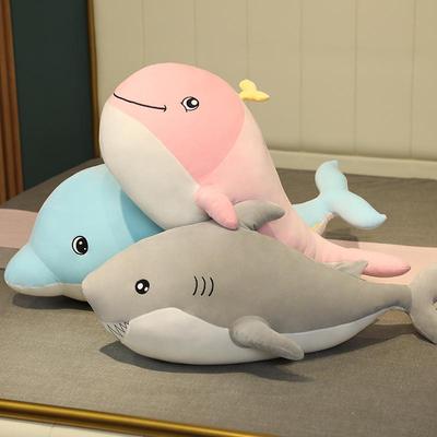 Soft Shark Plush Toy - Great White Dolphin Whale Marine Animal Cloth Doll