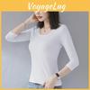 Sleeve Womens Cotton 34 White Tshirt Springautumn 2020 Trend