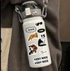 8 Cartoon Black and White Holiday Collage Hands-on DIY Handbook Mobile Phone Case Laptop Decoration Waterproof
