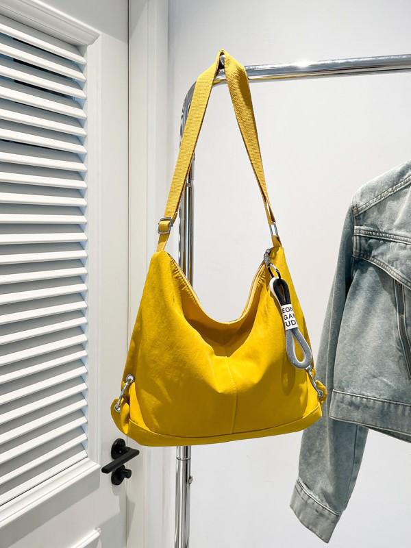 2025 Women's Lightweight Large-Capacity Crossbody Bag - Simple, Fashionable, Solid Color Casual Design