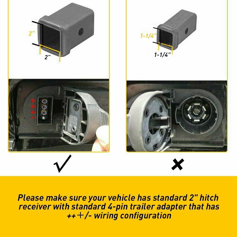 2Inch Smoked 15-LED Brake Light DRL Trailer Hitch Cover Fit Towing & Hauling With Pin 12V чёрный