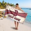 Boston Red Sox Benutzerdefinierter Name Text Strandtuch, Weiches Saugfähiges Handtuch Strand Pool Reise Persönliches Geschenk