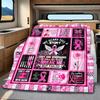 1PC Breast Cancer Awareness Pink Ribbon Throw Blanket Soft Comfortable All Seasons Perfect Sofa Office Travel Home Gift Idea