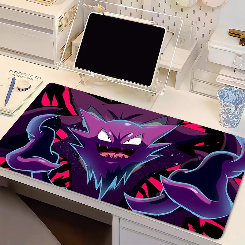 Mouse Pad PPokemon Gengar Large Gamer Keyboard Desk Mouse Mat Carpet Laptop Natural Rubber Tapis Souris Gaming Notbook Mousepad