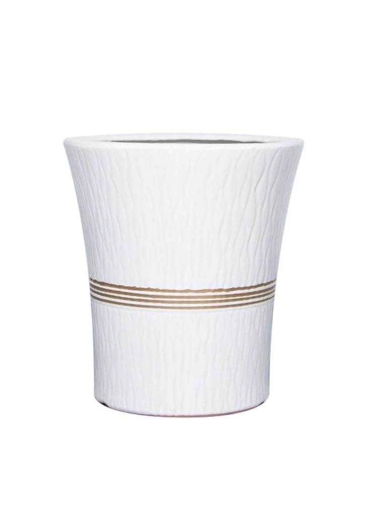 Large Ceramic Flower Pot with Tray for Indoors/Outdoors, Suitable for Succulents & Green Plants