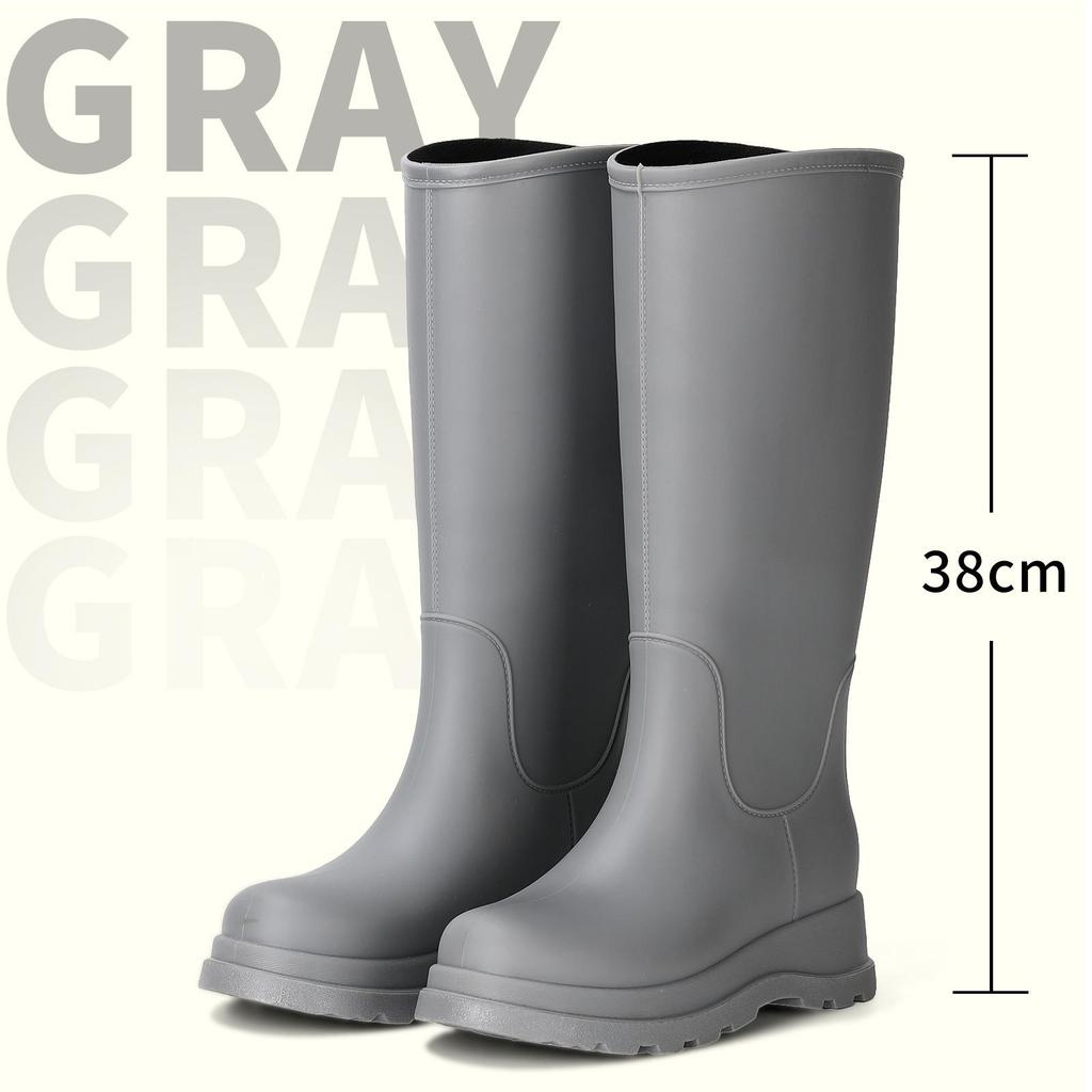 2024 Women's Classic High-Top Waterproof Rain Boots - Non-Slip, Thick Sole, Warm-Keeping