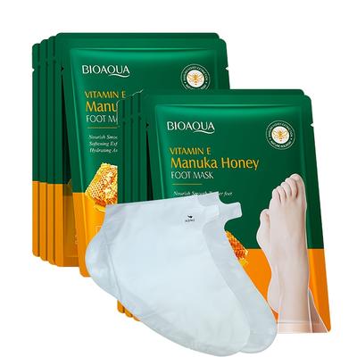 1/5/10 stuks BIOAQUA Honing Exfoliërende Voetmasker Voeten Pedicure Verwijder Dode Huid Hydraterende Voet Exfoliator Voetmaskers Huidverzorging