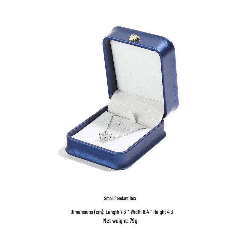 Crown PU Leather Jewelry Box for Rings, Bracelets, Necklaces, and Pendants