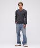 AVIREX DAILY RIB V-NECK TEE 6153480 men's L charcoal