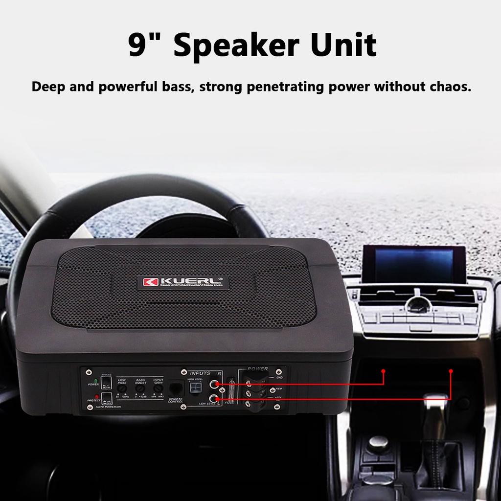 800W 9 Inch 12V Car Under Seat Slim Sub Woofer AMP Super Bass Car Amplifier Active Subwoofer Subwoofers Ultra-thin Car Speaker