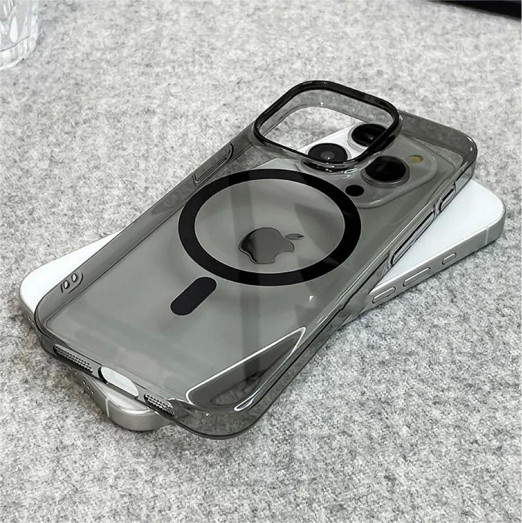 Oryginalne Ultra cienkie Przezroczyste Etui For Magsafe Dla iPhone 17 16 15 14 13 12 Pro Max Plus Magnetyczne Bezprzewodowe Ładowanie Pokrowiec PC