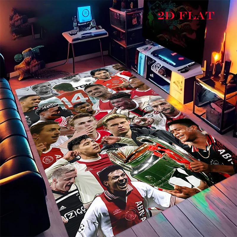 

AFC Ajax logo Carpet Rug for Living Room Bedroom Home Sofa Decoration,Kids play Nonslip Floor Mat 40x60cm( 15x23in )