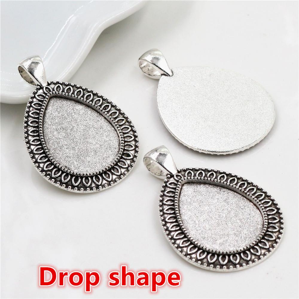 10 pièces 18x25mm Taille intérieure 3 couleurs Style classique Cabochon Camée Base Monture Charms Pendentif Bijouterie