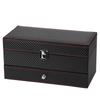 Carbon Fiber PU Jewelry Organizer Box 22.2 * 11 * 11.2cm Bracelet Box  For Women