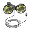 Car Seat Cooling Fan USB Dual Head Fan 360 Degree Rotation Neck Cooler Automotive Electric Fan 3 Speeds Car Accessories