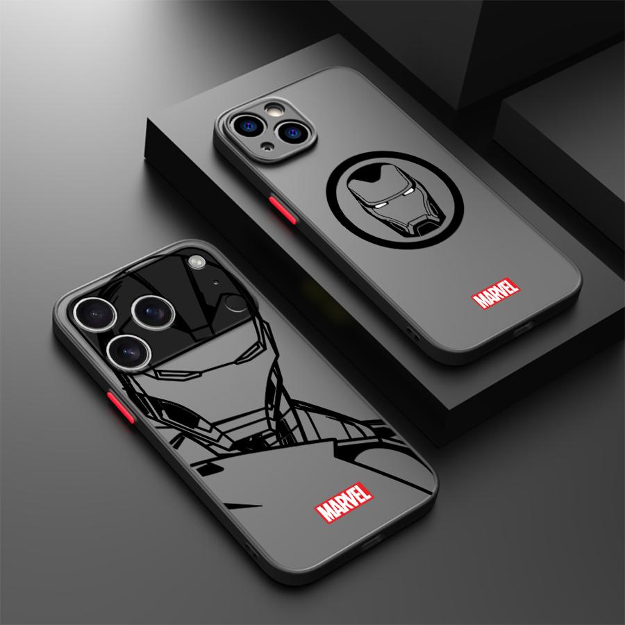 Marvel Sipiderman Ironman Hülle für iPhone 17 Pro Max 7 8 SE 12 17e 14 15 XS XR 13 Mini 11 Air 16 Plus Rückseite Handyhülle