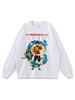 Vintage Washed Anime Street Style Long Sleeve Tee - Unisex