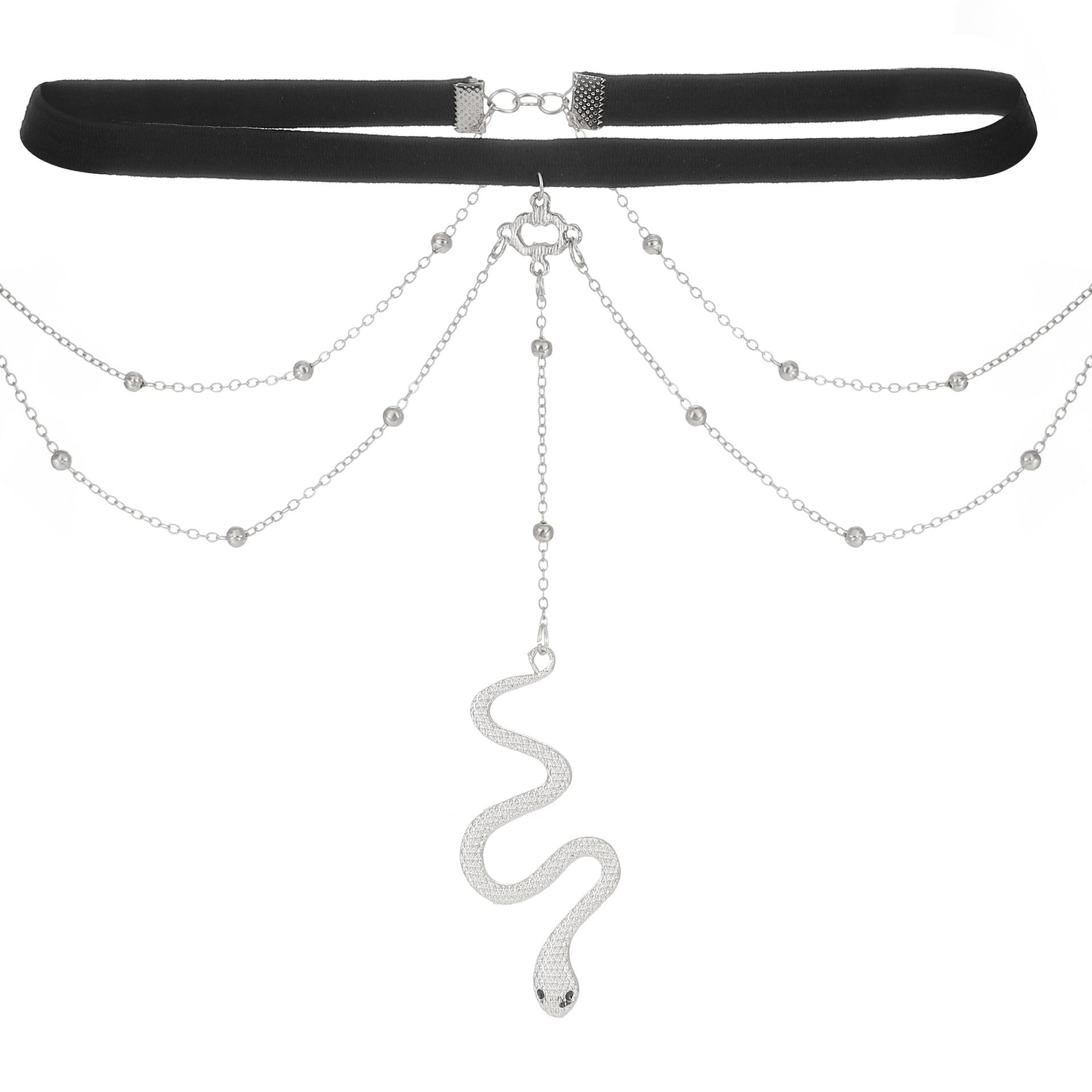 

2026 personality zodiac snake sexy beach leg chain ins Internet celebrity tide multi-layer fringed chain body chain jewelry