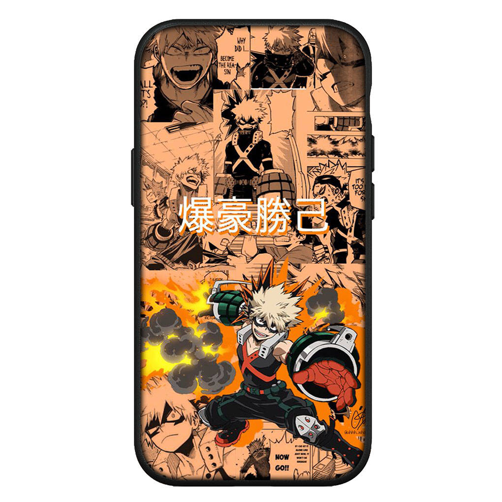 For Samsung Galaxy S25 S24 S23 iPhone 17 16 15 Xiaomi Redmi Note 14 13 12 11 Pro Max XR Phone Case Bakugou Katsuki My Hero Academia OPPO Huawei Cover